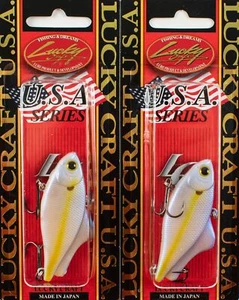 (LOT OF 2) LUCKY CRAFT LV-100 S 7/16OZ LV100S-250 CHARTREUSE SHAD C0222 - Picture 1 of 3