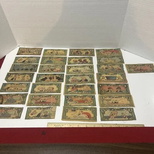 Posten 29 Vintage Zeitung Comic Streifen Schnitt Spielgeld Glücksböcke - Bild 1 von 6