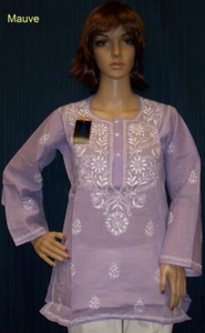 Blouse 620 611 Cotton Voile Kurti Shirt Hand Craft Career Wear Small Size - Picture 1 of 11