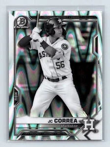 JC Correa 2021 Bowman Draft #BDC-29 Chrome Black & White RayWave Refractor - Picture 1 of 2