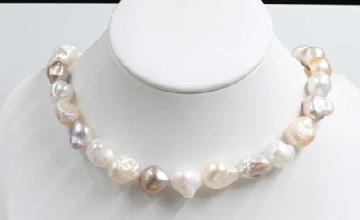 LAST ONE 18" GENUINE NATURAL 12-13 MM SOUTH SEA BAROQUE PEARL NECKLACE - Image 1 of 4