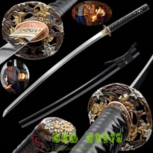 GLW Sword Japan Samurai Swords Katana Carbon Steel Full Tang Sharp Copper Tsuba - Picture 1 of 12