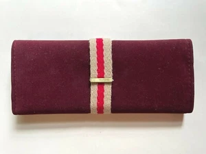 Vtg Hato Hasi Burgundy Travel Jewelry Bag, NOS - Picture 1 of 10