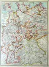 Antique Map 5-206 Germany - Western by Halmsworth c.1905