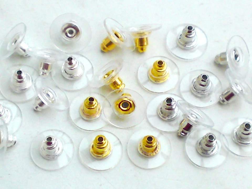 10/30 x Ohrstopper Ohrring Ohrstecker Verschluss Stöpsel Ohrmuttern Farbwahl - Bild 1 von 1