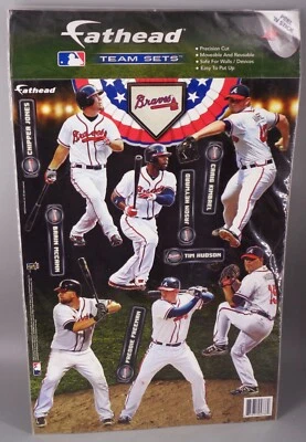 MLB Fathead Peel & Stick Wall Decor Atlanta Braves New Old Stock 2006-2012 NIP - Image 1 of 4