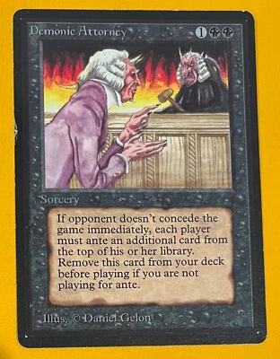 MTG DEMONIC ATTORNEY Beta (OldManMTG 007-716) - Image 1 of 4