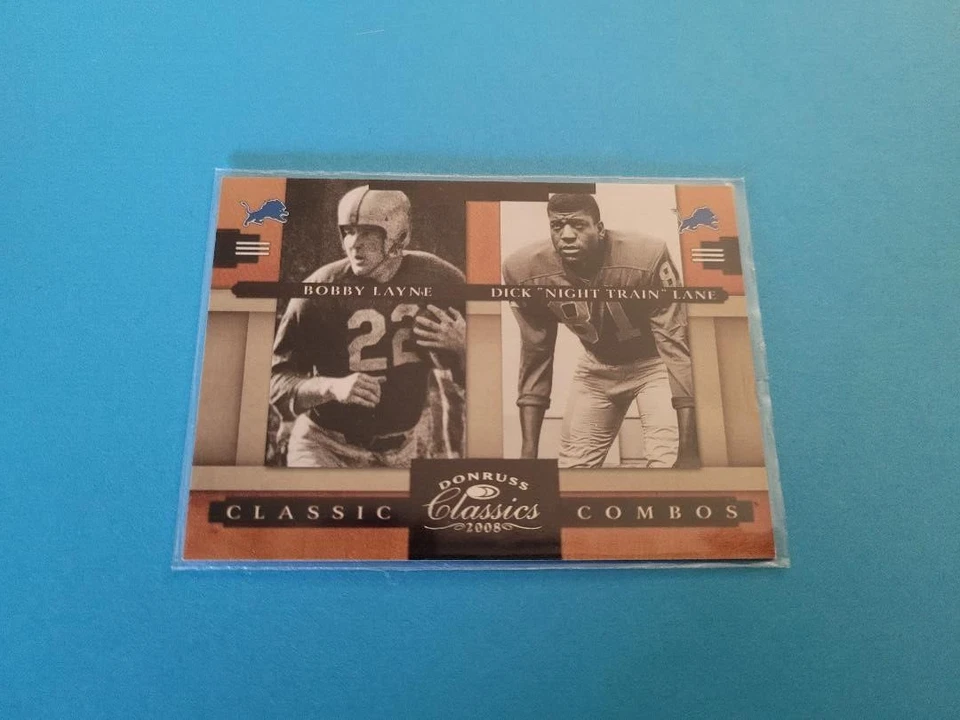 !!!     TARJETA DE FÚTBOL AMERICANO COMBOS CLÁSICOS BOBBY LAYNE/DICK LANE #d/1000 $$ Foto 1 de 1