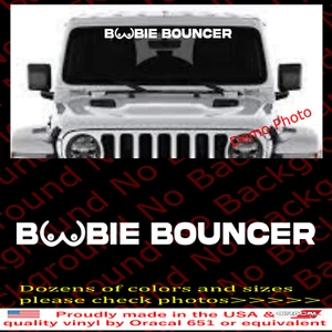 Boobie Bouncer Boobs Car Truck Windshield Vinyl Decal Die Cut Sticker RC160A - Picture 1 of 9