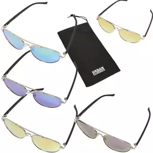 Urban Classics Sunglasses Mumbo Mirror UC Sun Glasses UV400 Microfiber Bag New - Picture 1 of 16