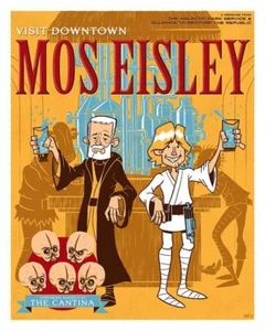 Visit Mos Eisley Cantina Star Wars A New Hope Bar Travel Promotional Poster Art - Picture 1 of 1