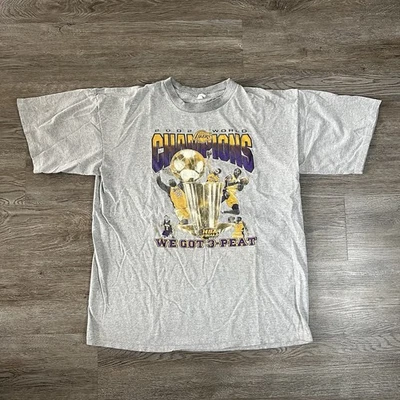 Camiseta De Colección 2002 Los Angeles Lakers Para Hombres XXL Campeones de la NBA Shaq Kobe 3 Turba Foto 1 de 4
