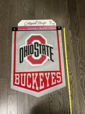 Ohio State Buckeyes Pennant Collegiate Pacific Wool 25” X 14” College - Image 1 of 2