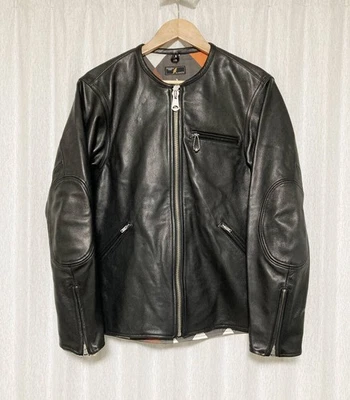 Chaqueta de cuero incolora Strange Trip By Losthills 22Aw Riders L cuero de vaca perdido Hi Foto 1 de 4