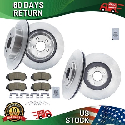 Front Rear Disc Rotors Ceramic Brake Pads for 2009-2014 2016-2019 Nissan Maxima Foto 1 de 4