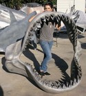 Megalodon fiberglass shark jaws XL with 2 rows of teeth 352-228-1817