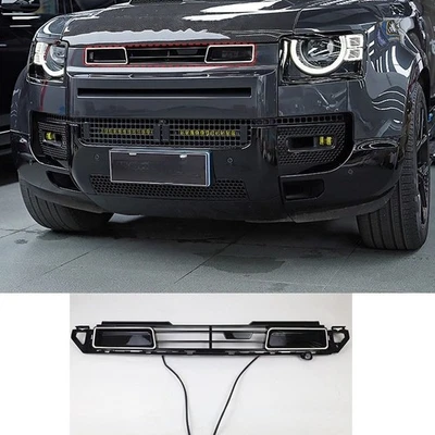 Para Land Rover Defender 90 110 130 2020-25 LCD Luz de rejilla de agua de flujo doble Foto 1 de 4