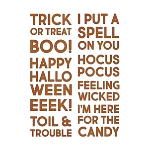 Sizzx Thinlits Die Set 9PK Bold Text Halloween by Tim Holtz | 665995 | Chapte... - Picture 1 of 5