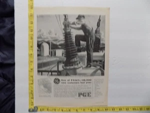 1957 STAMPA ANNUNCIO PGE PACIFIC GAS ED ELETTRICO - Foto 1 di 1