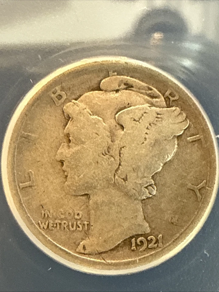 1921 Mercury Dime VG 8 ANACS Silver 10c Coin L715 - Image 1 of 4