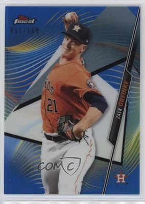 2020 Topps Finest Blue Refractor /150 Zack Greinke #90 - Image 1 of 2