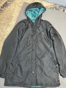Obey Propaganda Trench Coat Snap Front Black Quilted XL Black Obey Worldwide - Picture 1 of 12