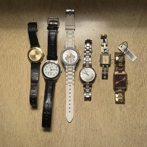 Lot 6 Womens Quartz Watches TIME Disney Minnie Fashion Dress Wear - For Parts - Picture 1 of 13