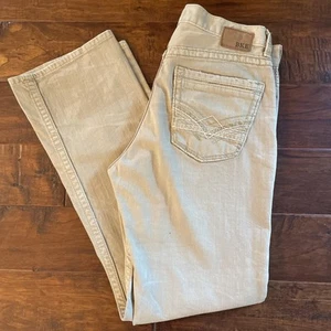 BKE Tyler Straight Leg Khaki Jeans Stretch EUC Size 33 Long - Picture 1 of 8