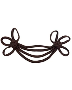 Alamaro Fisso Cucibile Soutache Passamaneria Marrone Cm 15x6 FS839 - Imagen 1 de 3