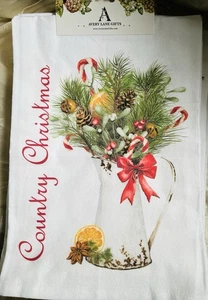 Avery Lane Flour Sack Tea Towels-Country Christmas - Picture 1 of 2