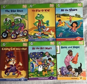 LEAP FROG TAG BOOK LOT OF 6 BOOKS Reader  Vowel books, Excellent - Picture 1 of 7