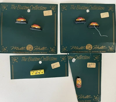 Mill Hill Hand Painted Ceramic Button Lot 6 School Theme Pencil Books Ruler New - Image 1 of 4