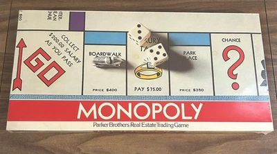 RARE VINTAGE 1961 Monopoly Board Game  Parker Brothers No.9 BRAND NEW SEALED BOX - Image 1 of 4