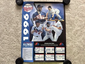 Minnesota Twins 1996 sga 18"x24" póster calendario Kirby Puckett Knoblauch Molitor - Imagen 1 de 13