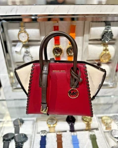 Michael Kors Avril Damen kleine Leder Umhängetasche Handtasche Tasche Cherry Multi - Bild 1 von 15