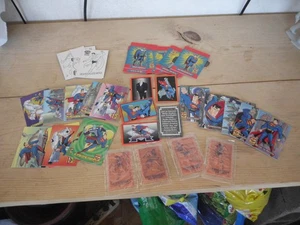 1996 Superman Action Set 4 Sub Sets 36 Karten 4 Stück Kaugummi und 5 Promo Sticker - Bild 1 von 8