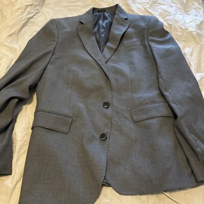 J. Ferrar Jacket Mens 29L Sport Coat Blazer Gray Slim Fit W/ Pants Suit 34X30 - Image 1 of 4