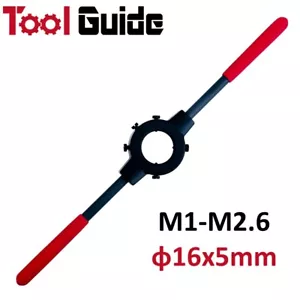 16x5mm M1-M2.6 Quality Steel Die Holder, Soft Handle Wrench, for Tap and Die Set - Picture 1 of 6