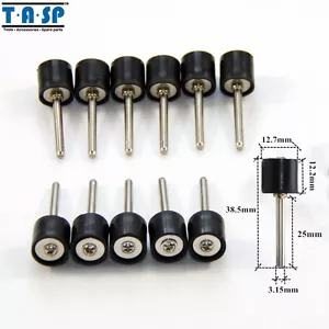 12PC 1/2" Rubber Mandrel and 1/8" Shank Sand Drum Holder for Dremel Rotary Tool - Picture 1 of 4