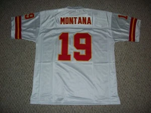 JOE MONTANA Unsigned Custom Kansas City Sewn Football Jersey S-3XL Both Colors - Picture 1 of 4