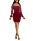 Robe femme Jump taille M strass à manches longues - gaine garniture rouge