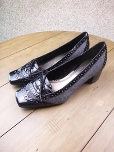 Anne Klein Damenschuhe mit Absatz 5,5 schwarz grau Pumps 2" Budapester iFlex - Bild 1 von 11