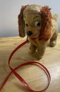 Walt Disney Production Lady From Lady And TrampPlush Gund Rubber Face With Leash - Picture 1 of 24