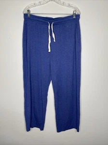 Skin Organic Cotton Pajama Pants Blue Sz 3 L Skin World Wide Pockets Drawstring - Picture 1 of 9