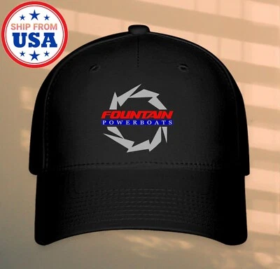 Gorra de béisbol Fountain Powerboats negra talla S/M y L/XL Foto 1 de 3