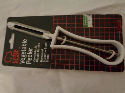 Vegetable Peeler 6”L Hardened Stainless Steel Blade Plastic Handle by Chef Craft - Image 1 of 4