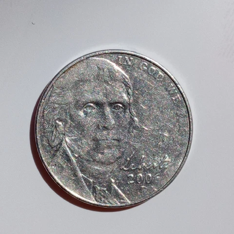 2006 D Jefferson Nickel Grease Error Cover