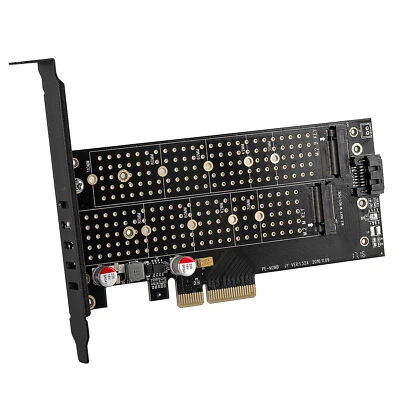 M.2 SSD B M Key to SATA PCIe X4 Adapter Card HDD Drive Socket Converter Board - Image 1 of 4