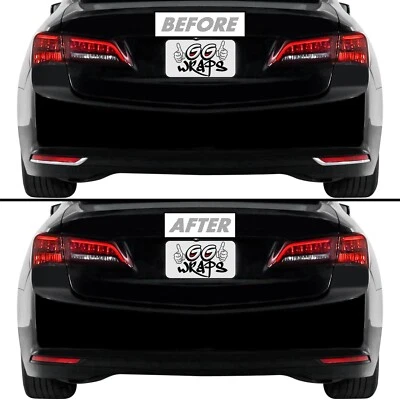 Chrome Delete Blackout Overlay for 2015-17 Acura TLX Rear Reflector Trim  - Image 1 of 4