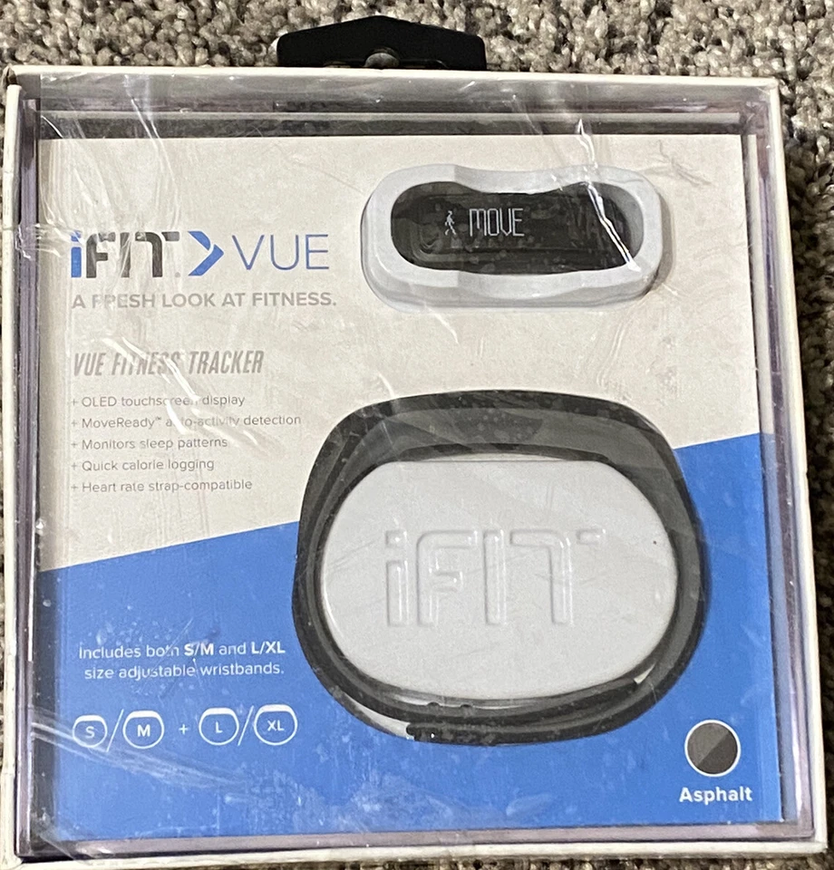 Unidad Ifit Vue con Bandas Gris Y Negro S/M Y L/XL Cargador USB Nuevo Foto 1 de 4